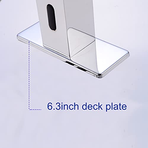 Gangang Square Body Waterfall Touchless Bathroom Faucet Automatic Motion Sensor Basin Tap Mixer With Deck Plate And Mixing Valve #TOP3