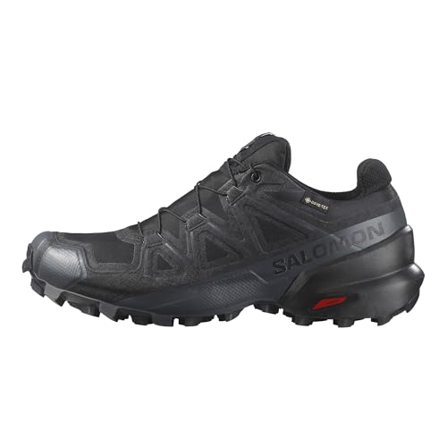 Salomon Women’s Speedcross GTX, Waterproof Trail Running Shoes - Black/Black/Quiet Shade - 6 Medium