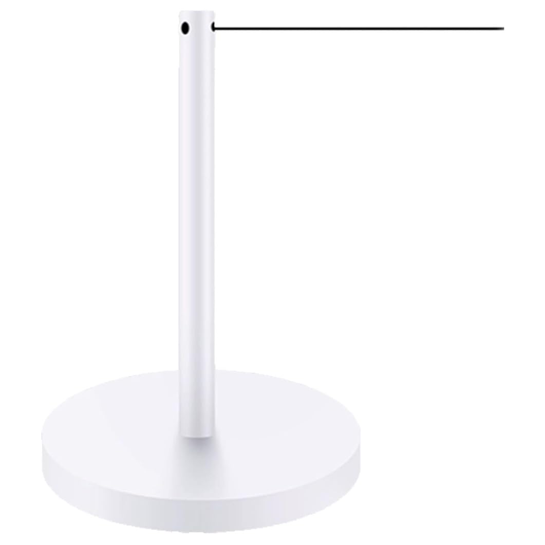 Aioneer Crowd Control Stanchions Set With Elastic Cord, 17.7" Safety Barrier Posts For Museums And Exhibitions-White-1 Pcs
