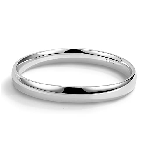 Dankadi Minimalism Women Men 925 Sterling Silver Bracelet Width 7-8MM Diameter 60-65 mm Solid Smooth On Bangle Cuff Fashion Fine Jewelry Gifts