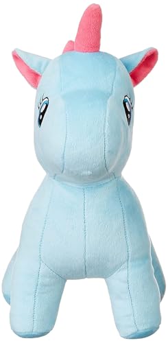 Image of Inky Ponky Blue Unicorn Plush Toy | Soft & Huggable Stuffed Animal for Kids | Pink Mane, Heart Pattern & Embroidered Eyes for Girls, Birthdays & Playtime Fun