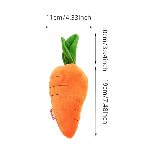 Jouet carotte chien 75 cm multi-squeaks interactif grand format pour intérieur