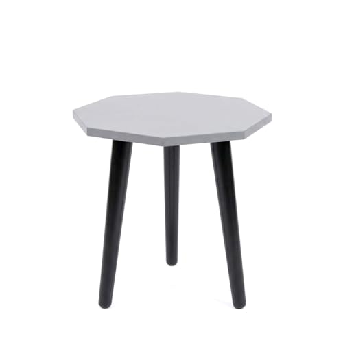 Image of UHUD CRAFTS Multipurpose Wooden Foldable Side Table /End Table /Plant Stand /Stool for Living Room & Bedroom | Kids Play Furniture Table - Grey