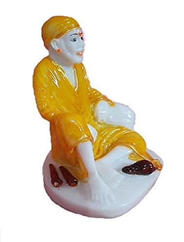 Ídolo de Sai Baba Dwarkamai estatua de resina artesanal para decoración del hogar 2