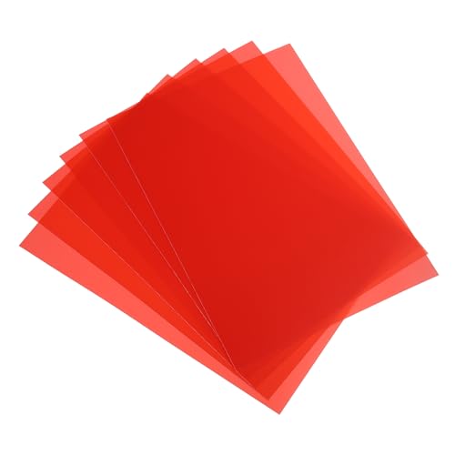 Couvertures de reliure PVC A4 PATIKIL 20mm rouge semi-transparent pour dossiers et rapports | Lot de 10