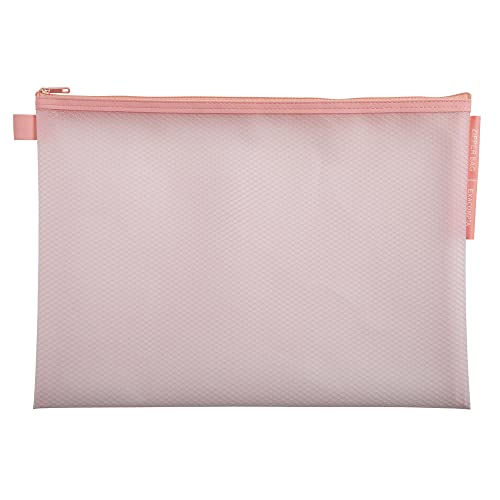 Exacompta 37150E Hülle Chromaline mit Reisverschluss aus flexiblem Kunststoff DIN A4 1 Stück Zufallsfarbe ideal für Büromaterial und Accesoires Federtasche Dokumentenmatte Etui