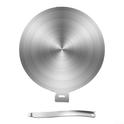 Placa difusora de calor, placa de inducción, adaptador de cocina de acero inoxidable para ollas y sartenes, varios tamaños 13/20/24/28 cm, accesorio de utensilios de cocina (28 cm)