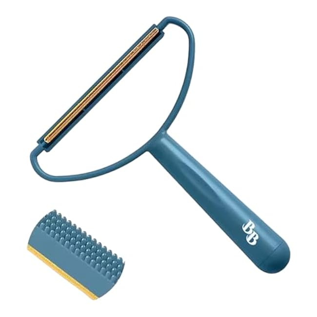 Generic Pet Hair Removal Tool, 2-Sided with Shave and Smooth Surfaces, Large Size, Pet Cleaning Brush for Furniture (Rock Blue)-U2sMoTM1