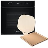 Bauknecht BBI7 310C PIZZA Einbau-Backofen, 60 cm, 73 l, inkl. Pizzastein & Holzschieber, 310°C Pizzafunktion, 56 Funktionen, AirFry, Multi-Level-Kochen, Pyrolyse & Hydrolyse, SoftClose, Schwarz
