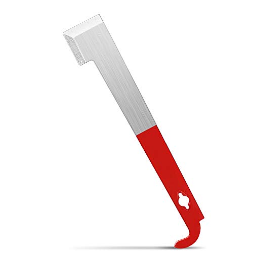 Flexzion Edelstahl-J-Haken, Bienenenstock-Rahmenheber, Wachsschaber für Imker 26,7 cm