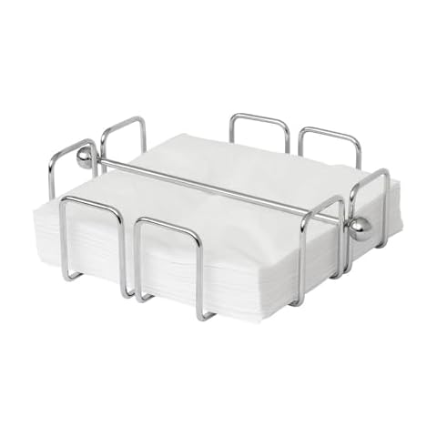 Simplywire Chrome Napkin Holder with Weighted Bar Cover
