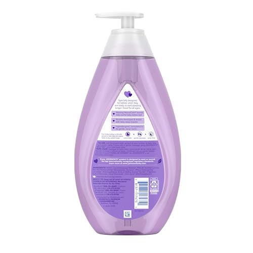 Johnson's Bedtime Baby Bath with Soothing NaturalCalm Aromas, Hypoallergenic & Tear-Free Liquid Baby Bath Formula, No Parabens, Sulfates, Dyes, or Phthalates, 27.1 fl. oz - Image 4