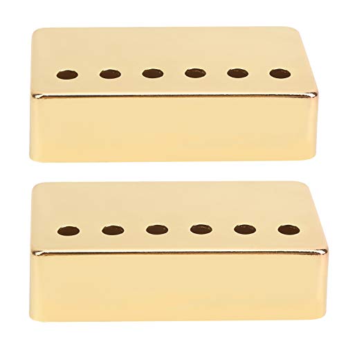 エレキギターピックアップシェル、2個エレキギターピックアップシェルカバー50mmと52mm楽器アクセサリー、エレキギターアクセサリー (金)