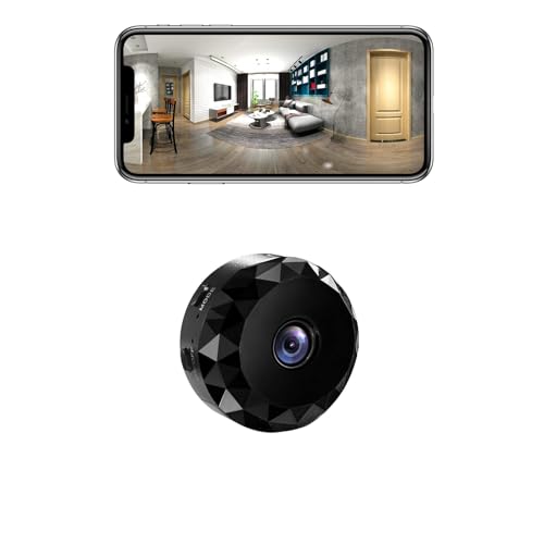 qoiq Mini Camara Espia Oculta 1080P HD WiFi Camaras de Vigilancia sin Cables Camara Seguridad Vigilancia Cámara Espía para Ver En El Movil Interior Spy CAM con Detección de Movimiento (Black)