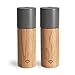 SPRINGLANE Set di 2 macinasale e pepe in legno di quercia e cemento, macinaspezie, macinino per peperoncino, macinino regolabile in ceramica, non riempito, design scandinavo - rovere