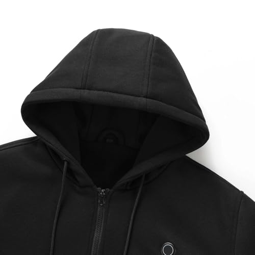 Chaqueta calefactable USB unisex softshell con capucha cortavientos 3