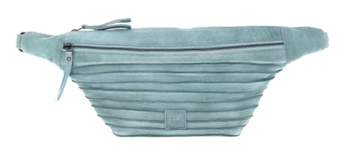Sac banane en cuir FREDsBRUDER Riffel Hoza bleu ciel haut de gamme