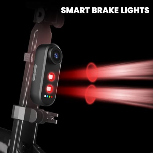 Caméra pour vélo de sécurité anti angle mort avec feu LED