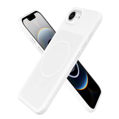 Coque de protection magnétique iPhone 17e silicone blanc premium