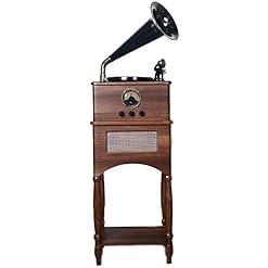 WENQJ Tourne-Disque rétro, Gramophone, Haut-parleurs Bluetooth rétro klaxon Platine Vinyle en Bois Massif Tourne-Disque… - Les Beatles, Paul McCartney, John Lennon, RIngo Starr, George Harrison