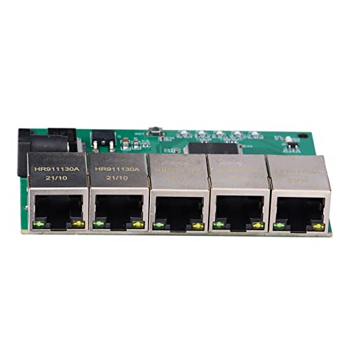 Conmutador de 5 puertos Gigabit Ethernet PCB con alimentación DC 5V y luces LED de diagnóstico 4