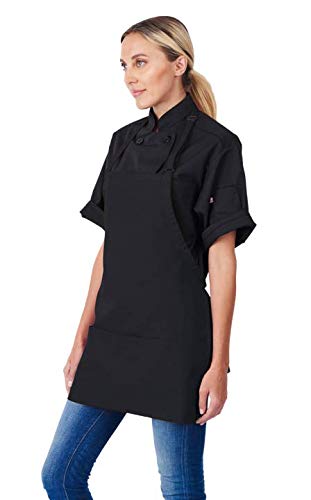 HILITE Adjustable Neck Three Pockets Bib Apron Wrinkle Resistant Unisex - 833P3A