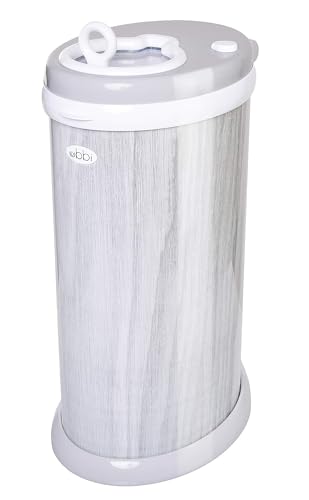 Image of Ubbi Steel Diaper Pail, Odor Locking, No Special Bag Required, Award-Winning, Registry Must-Have, Woodgrain