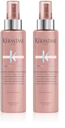 Kérastase Chroma Absolu, Sérum Capilar Antiencrespamiento, Protector Térmico Sin Aclarado, Para Pelo Coloreado Sensibilizado y/o Dañado, Sérum Chroma Thermique, 150 ml (Paquete de 2)