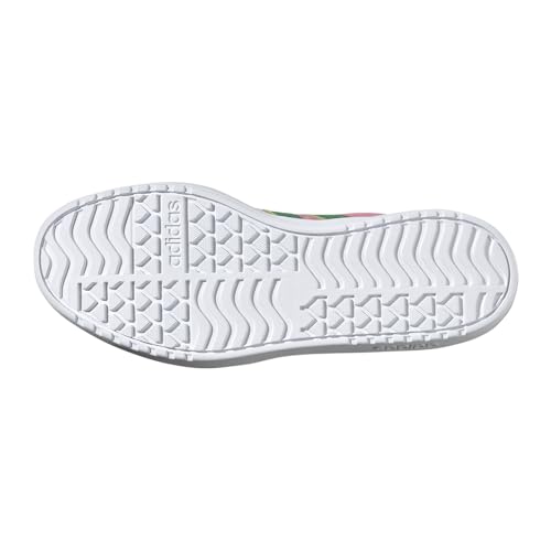 Image of adidas Womens Vl Court Bold Lace Up Sneakers Shoes Casual - Pink
