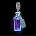 GNOCE Glow in the Dark Alice's Magic Potion Pendant Dangle Charm, S925 Sterling Silver Dangle Charms Pendant Necklace/Bracelet for Women Wife, Valentine’s Day, Mother’s Day Jewelry Gift