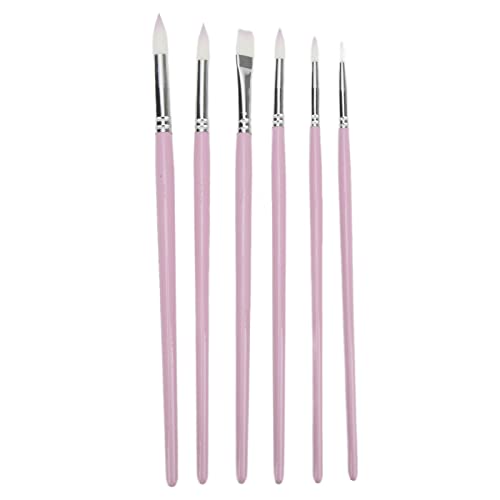 Juego de 6 bolígrafos de acuarela, pinceles de agua, bolígrafos de pintura, troncos de madera de lana de nailon, multifuncionales, fácil limpieza, amplia aplicación(hibisco), pinceles de acuarela