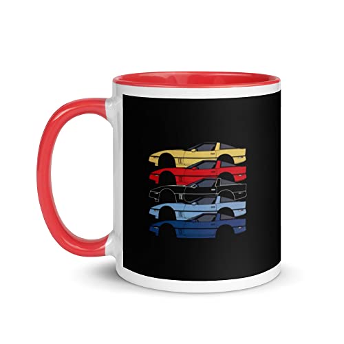 Taza retro C4 Fourth Gen Vette 1980s automotive miniatura 3