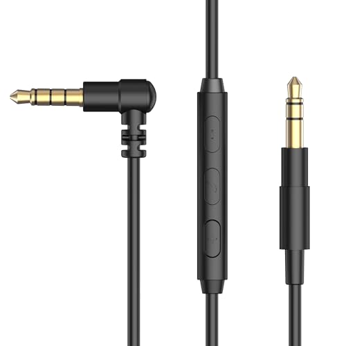 Cubilux Headphone Cable with Microphone for Sony WH-1000XM5/XM4/XM3/XM2, WH-XB910N, WH-CH720N/CH720N/CH710N, WH-H910N/900N, MDR-XB950B1/XB950N1 More, 3.5mm to 3.5mm Replacement Aux Cord, 4 Feet