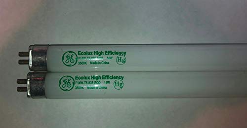 GE 46671 - F14T5 835 F14W T5 835 ECO - 14 Watt Fluorescent Tube - T5 Fluorescent - 3500K Twin Pack