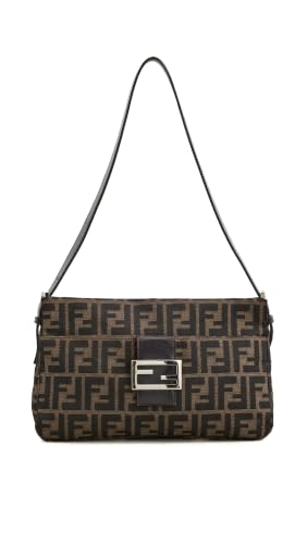 WHAT GOES AROUND COMES AROUND Women's Pre-Loved Fendi Brown Zucca Shoulder Bag, Brown, One Size