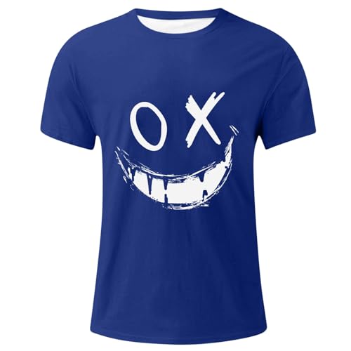 Summer Tops 2024 Novelty Graphic Tees X-Eye-Face Dripping Paint Graffiti Y2k Short Sleeve Blouse Fashion Funny Tshirts3