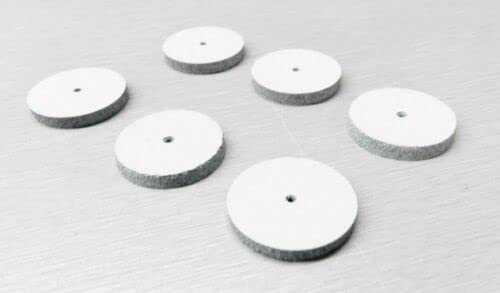 Silicone Square Edge Wheels White Coarse for Jewelry Polishing Made in Germany Pack of 10 by JTS