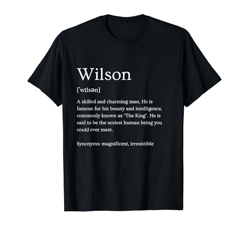 Hombre Funny Wilson Nombre Significado - Wilson Nombre personalizado Camiseta