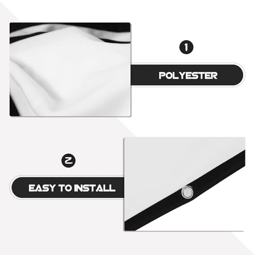 Pantalla de proyección doble faz polyester blanca BESPORTBLE miniatura 7
