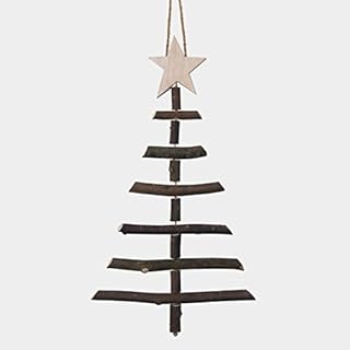 East Of India: Large twig wooden christmas tree with star