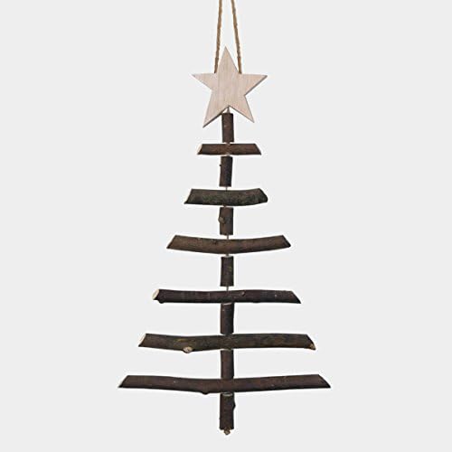 East Of India: Large twig wooden christmas tree with star