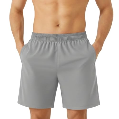 Image of NINQ Workout Half Pant for Man | Gym Shorts for Men with Drawstring Waist & 2 Zipper Pockets | Stylish Lightweight Shorts Pant for Men Sports