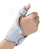Woxovo Benda per articolazione del pollice, mani sinistra e destra, fasciatura per pollice, guida per pollice, dimensione universale, ortesi per pollice, artrite, tendinite (grigio)