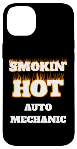 Smokin' Hot Auto Mechanic Burning Fire �L�����A �v���t�F�b�V���i�� �X�}�z�P�[�X iPhone 14 Plus �p