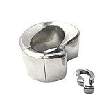 Male Stainless Steel Long Thick Hanging Stretch Pendant, Weighted Exercise Ring, Removable Metal Ball Accessories,1 Piece-UShlF19 (Irregular, L)