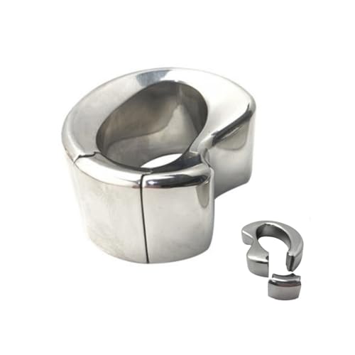 Male Stainless Steel Long Thick Hanging Stretch Pendant, Weighted Exercise Ring, Removable Metal Ball Accessories,1 Piece-UShlF19 (Irregular, L)