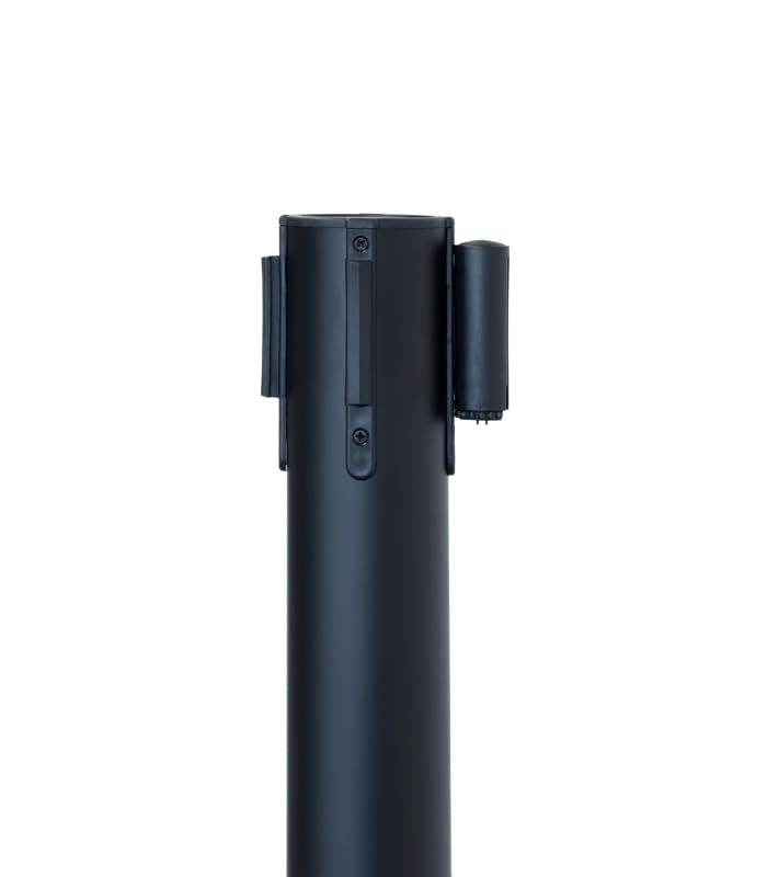 Pack 2 Postes Separadores con Cinta Extensible Catenarias 32cm x 2m Negro