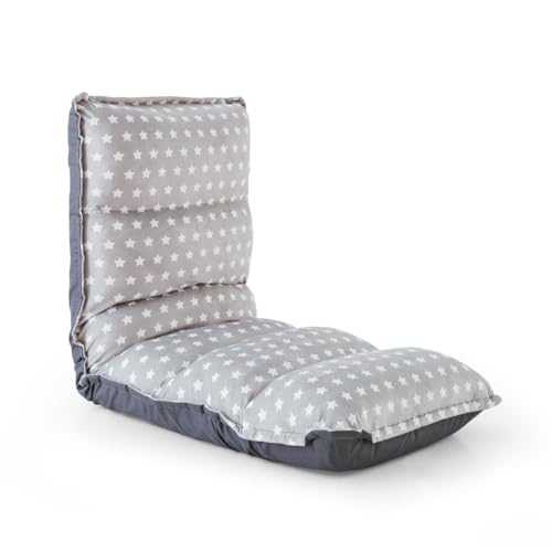 oxybul | Fauteuil Multi-Positions étoiles Gris et Blanc | 2 Ans - 12 Ans