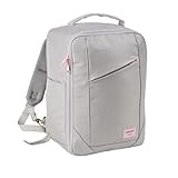 Cabin Max Manhattan - Mochila (40 x 30 x 20 cm, 24 L, tela reciclada, autorizada para vuelo, compatible con Wizz Air), color negro, Gris y rosa