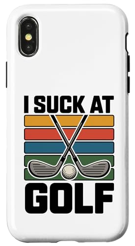 I Suck At Golf Joke ʔSt s Ȓj St X}zP[X iPhone X/XS p